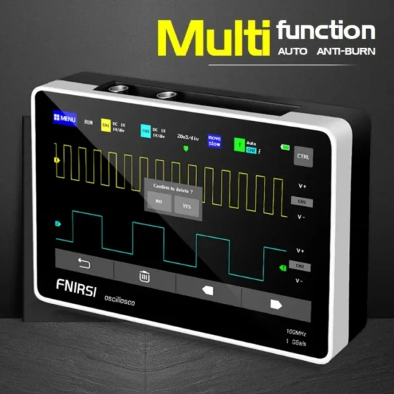 FNIRSI-1013D Digital Tablet Oscilloscope Dual Channel 100M Bandwidth 1GS Sampling Rate 7 Inches Mini Tablet Digital Oscilloscope 3