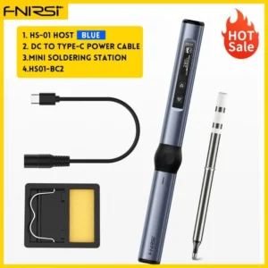 FNIRSI HS-01 Smart Soldering Station 65W 96W Electric Soldering Iron Adjustable Constant Temperature Fast Heat Solder Iron Kit 21