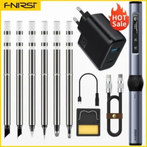 FNIRSI HS-01 Smart Soldering Station 65W 96W Electric Soldering Iron Adjustable Constant Temperature Fast Heat Solder Iron Kit 7