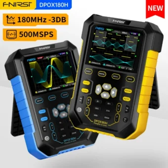 FNIRSI DPOX180H Handheld Dual Channel Digital Oscilloscope 180MHz-3DB 2 In 1 Function Signal Generator Fluorescence Display ZOOM 1