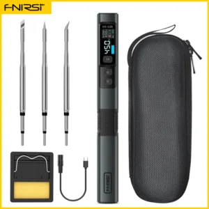 FNIRSI HS-02 Adjustable Temperature Soldering Iron DC 24V 100-450℃ Welding Solder Rework Station PD 100W Portable Repair Tool 14