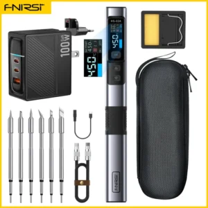 FNIRSI HS-02  Smart Soldering Station 100W Electric Soldering Iron Adjustable Constant Temperature Fast Heat Solder Iron Kit 10