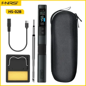 FNIRSI HS-02 Adjustable Temperature Soldering Iron DC 24V 100-450℃ Welding Solder Rework Station PD 100W Portable Repair Tool 7