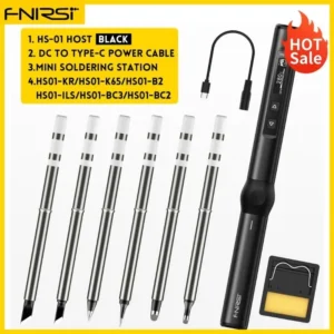 FNIRSI HS-01 Smart Soldering Station 65W 96W Electric Soldering Iron Adjustable Constant Temperature Fast Heat Solder Iron Kit 12