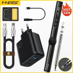 FNIRSI HS-01 Smart Soldering Station 65W 96W Electric Soldering Iron Adjustable Constant Temperature Fast Heat Solder Iron Kit 15