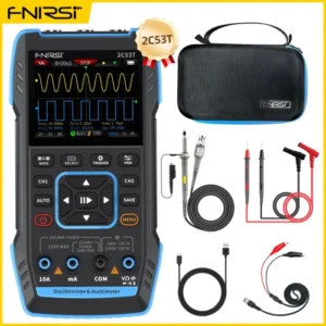 FNIRSI 2C23T Handheld Digital Oscilloscope Multimeter + Function Signal Generator  2023 Latest 3IN1 Dual Channel 10MHZ*2 50MS/s 10