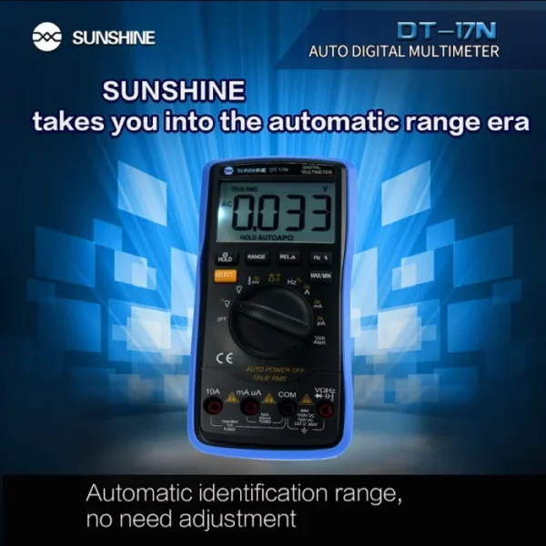 SUNSHINE DT-17N Auto Range LCD Display Multimeter Digital Multimeter Automatic Digital Instrument Tester for Repair Tools 2