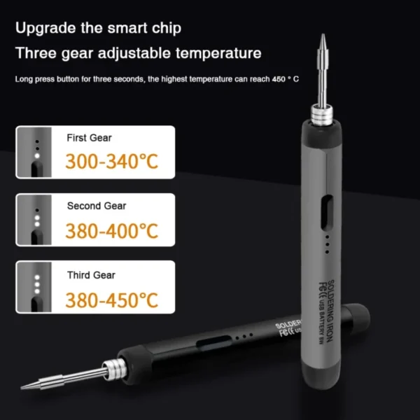 USB soldering iron mini small soldering iron set portable household type-C interface 800mAh battery Adjustable temperature 3