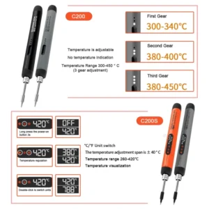 USB soldering iron mini small soldering iron set portable household type-C interface 800mAh battery Adjustable temperature 2