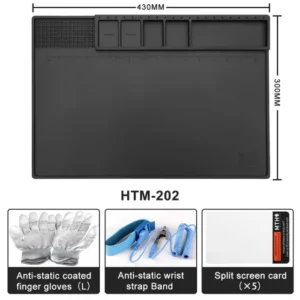 Repair Pad With Magnetic Heat-Resistant Soldering Station Silicon Soldering Mat Work Pad Desk BGA Platform Welding Pad Big Size 10