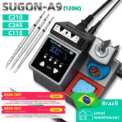 SUGON-A9 Soldering Station Compatible Original Soldering Iron Tip 210/245/115 Handle Lead-free Electronic Welding Rework Station 1