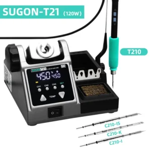 SUGON T21 Soldering Station Compatible Original Soldering Iron Tip 210/245/115 Handle Control Temperature Welding Rework Station 7