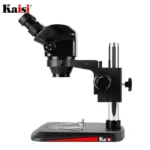 Kaisi 7X-50X Stereo Microscope Binocular Microscope 0.5x 2.0x Auxiliary Lens+WF10X/22mm Eyepiece Rubber Eye-Guards 4