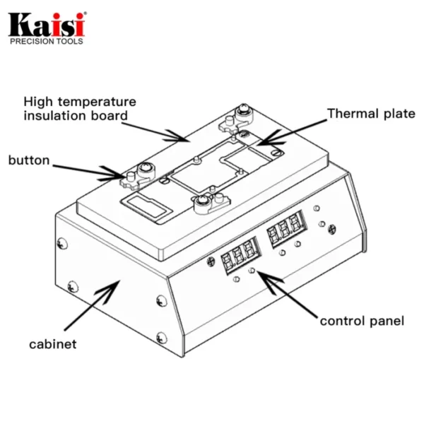 Kaisi 303pro Motherboard Heating Station Separation Explosion Proof Tin Preheating Platform For iPhone13/12/11ProMax/X/XS MAX 5