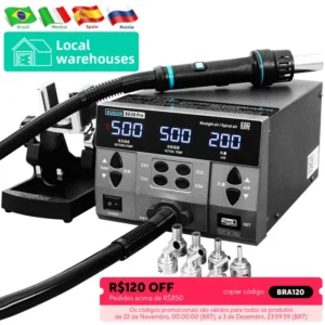 SUGON 8630Pro 1300W Hot Air Gun Digital Display BGA Rework Station Curved Nozzle Welding Repair Desoldering Station 1