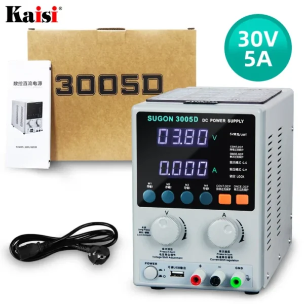 SUGON 3005D 30V 5A DC Power Supply Adjustable 4 Digit Display Laboratory Power Supply110/220V Regulator For Electron Repair 1