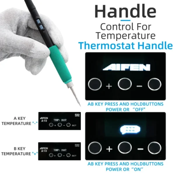 AIFEN A10 Soldering Station Compatible Original Soldering Iron Tip 210/245/115 Handle Control Temperature Welding Rework Station 5