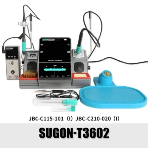 SUGON T3602 Soldering Station 115 210 Tips Double Station Welding Rework Station For Cell-Phone PCB SMD IC Repair Solder Tool 7