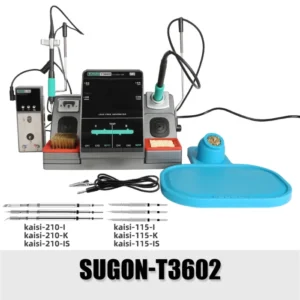 2 in 1 Soldering Station LCD Digital Display Welding Rework Station Soldering Iron Kit Original C210 C115 For SUGON T3602 7