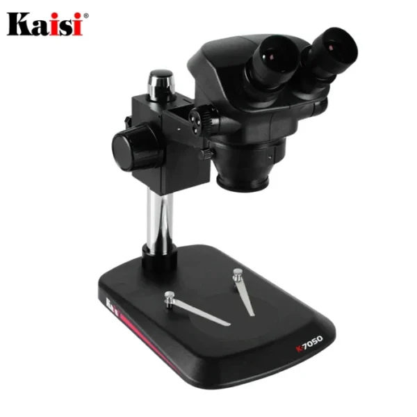 Kaisi 7X-50X Stereo Microscope Binocular Microscope 0.5x 2.0x Auxiliary Lens+WF10X/22mm Eyepiece Rubber Eye-Guards 3