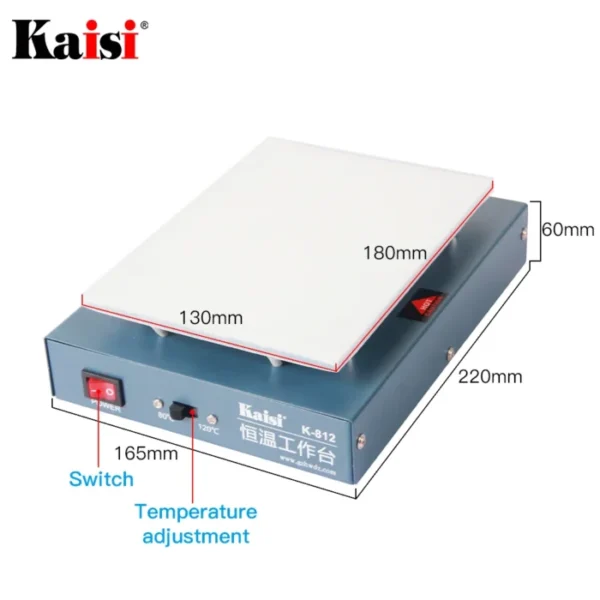 Kaisi LCD Screen Separator Heating Platform 110/220V Glass Removal Smooth Plate Phone Repair Machine Plate Station 3