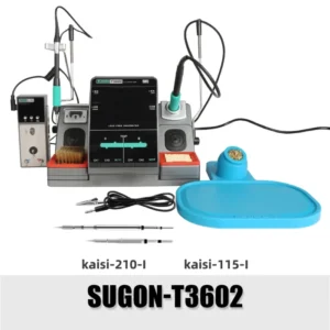 2 in 1 Soldering Station LCD Digital Display Welding Rework Station Soldering Iron Kit Original C210 C115 For SUGON T3602 8