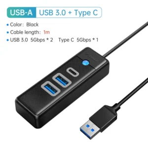 ORICO-Multi Type C Splitter 4 Ports USB 3.0 HUB 5Gbps High Speed OTG Adapter for PC Computer Accessories Macbook Pro 14