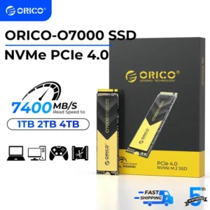 ORICO PCIe4.0 M.2 NVMe SSD PS5 Gaming 7000MB/S Internal Solid State Drive M Key 2280 SSD for Content Creators 1TB/2TB/4TB O7000 1