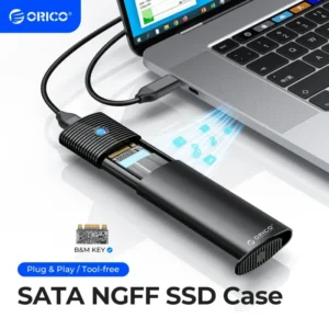 ORICO M.2 SATA NGFF SSD Enclosure USB 3.1 Type C 5Gbps External Solid State Enclosure Adapter for 2280/2260/2242/2230 SSD 4TB 1