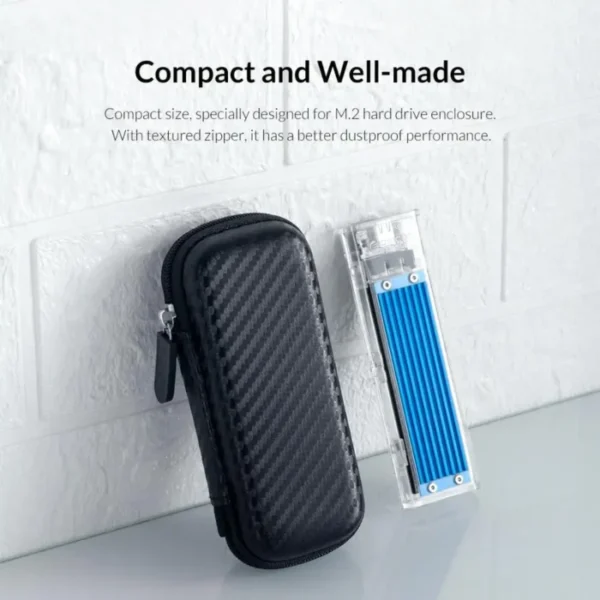 ORICO M.2 Hard Disk Case EVA  Portable HDD Storage Protection Bag for External M.2 Hard Drive/Earphone/Data Line HDD Case Black 4