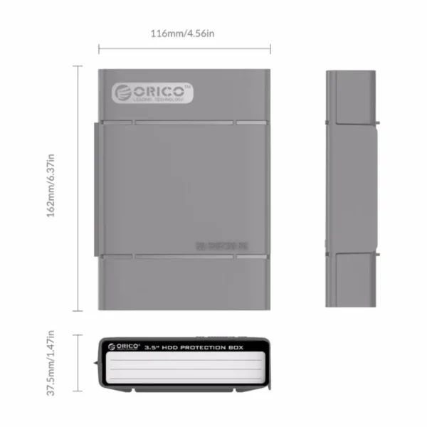 ORICO HDD ProtectIon Box 3.5 Inch External Storage Box For HDD SSD With label Design Moisture-proof 6