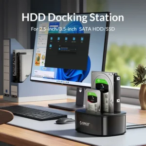 ORICO Dual Bay HDD Docking Station with Offline Clone SATA to USB 3.0 HDD Clone Docking Station for 2.5/3.5'' SSD HDD Enclosure 2