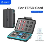 ORICO 12 Slots SD Card 12 Slots TF Card Waterproof Memory SD Card Case for Computer Camera Cards Storage Organizer Anti-static 1