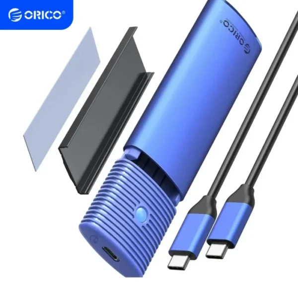 ORICO M.2 NVMe SATA SSD Enclosure Adapter Tool-Free USB C 3.2 Gen 2 10Gbps NVMe 5Gbps NGFF SATA PCIe with Metal Heat Sink 1