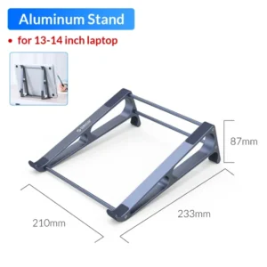 ORICO Laptop Vertical Stand Aluminium Fordable Tablet Holder 2-in-1 Stand Support Detachable for 10-17.4 inch PC Macbook Stand 10