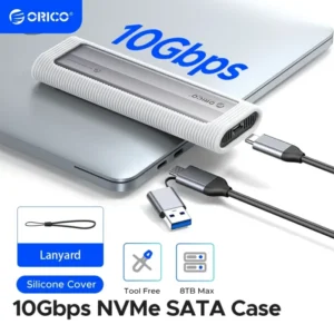 ORICO M.2 NVMe SATA SSD Enclosure Tool-Free USB External 10Gbps M.2 NVMe to USB Adapter Support UASP for PCIe NVMe and SATA SSD 1