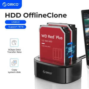 ORICO Dual Bay HDD Docking Station with Offline Clone SATA to USB 3.0 HDD Clone Docking Station for 2.5/3.5'' SSD HDD Enclosure 1