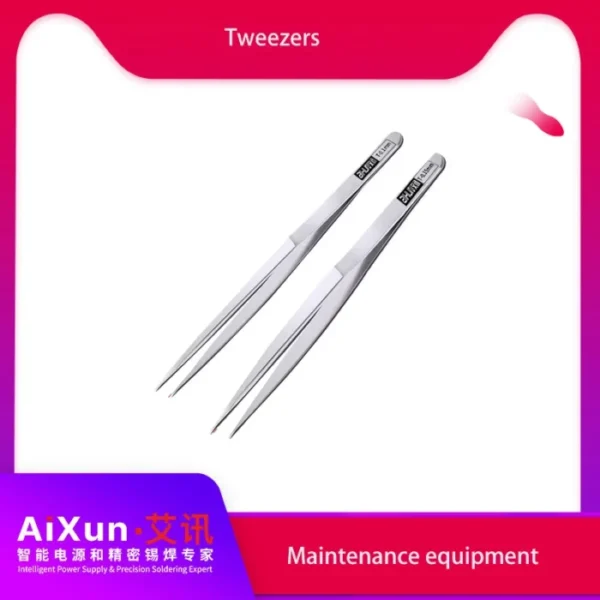 Aixun 0.1mm 0.15mm IC Chip Tweezers Motherboard Micro Repairing Forceps Planting Tin Flying Wire Clamp Repair Tweezers 1