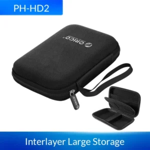 ORICO 2.5 Hard Disk Case Portable HDD Protection Bag for External 2.5 inch Hard Drive/Earphone/U Disk Hard Disk Drive Case Black 8