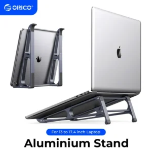 ORICO Laptop Vertical Stand Aluminium Fordable Tablet Holder 2-in-1 Stand Support Detachable for 10-17.4 inch PC Macbook Stand 1