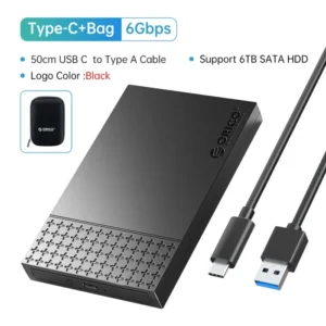 ORICO USB3.1 6Gbps HDD Enclosure SATA to Type-C HDD SSD Hard Drive Enclosure Support UASP for 7~9.5mm 2.5 Inch SSD/HDD 21