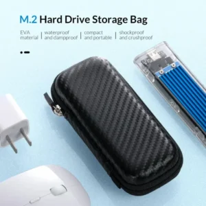 ORICO M.2 Hard Disk Case EVA  Portable HDD Storage Protection Bag for External M.2 Hard Drive/Earphone/Data Line HDD Case Black 2