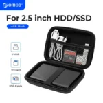 ORICO 2.5 Hard Disk Case Portable HDD Protection Bag for External 2.5 inch Hard Drive/Earphone/U Disk Hard Disk Drive Case Black 1