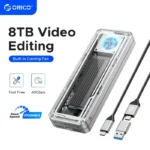 ORICO 40Gbps USB4 M.2 SSD Enclosure 8TB with with Cooling Fan PCIe4.0 NVME Enclosure Aluminum Compatible Thunderbolt 3/4 for mac 1