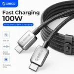 ORICO 100W PD USB C Cable 5A Fast Charging Cord Type C Nylon Braid for MacBook Pro iPad Pro Air Samsung Galaxy Laptop iPhone15 1