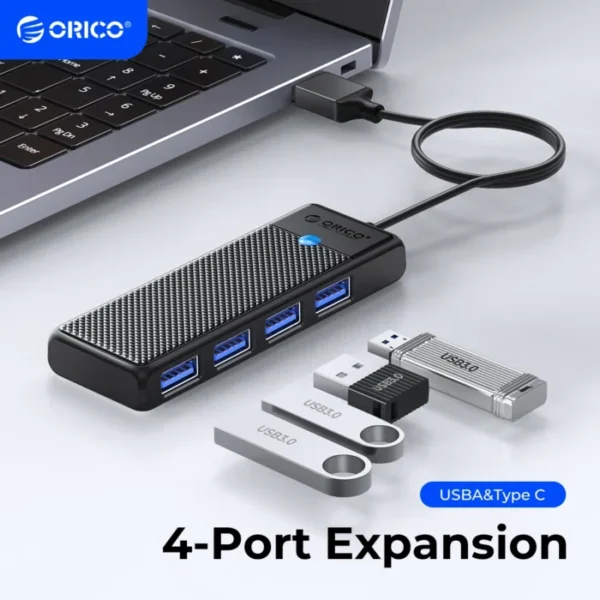 ORICO Type C HUB USB HUB 3.0 4-Port Splitter USB HUB Adapter Expansion Dock Ultra-Slim OTG Adapter For PC Computer Accessories 1