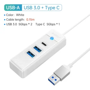 ORICO-Multi Type C Splitter 4 Ports USB 3.0 HUB 5Gbps High Speed OTG Adapter for PC Computer Accessories Macbook Pro 29