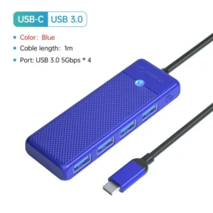 ORICO Type C HUB USB HUB 3.0 4-Port Splitter USB HUB Adapter Expansion Dock Ultra-Slim OTG Adapter For PC Computer Accessories 16