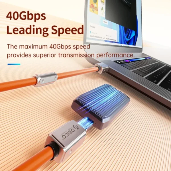 ORICO USB4 Cable 240W for Thunderbolt 4 PD3.1 Charging 40Gbps Data Transfer Video 8K@60Hz Silicone for iPhone Mac eGPU Laptop 5