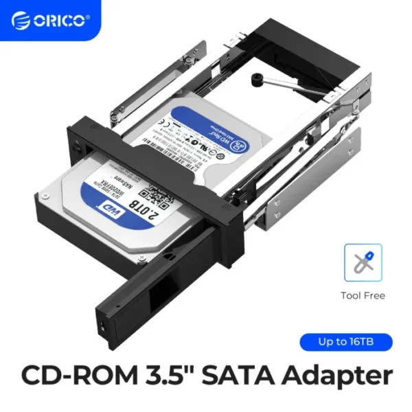 ORICO CD-ROM 3.5 inch Internal SATA Hard Drive SSD Adapter Drive Bay Converter Mounting Bracket Caddy Tray Mobile Rack Tool Free 1